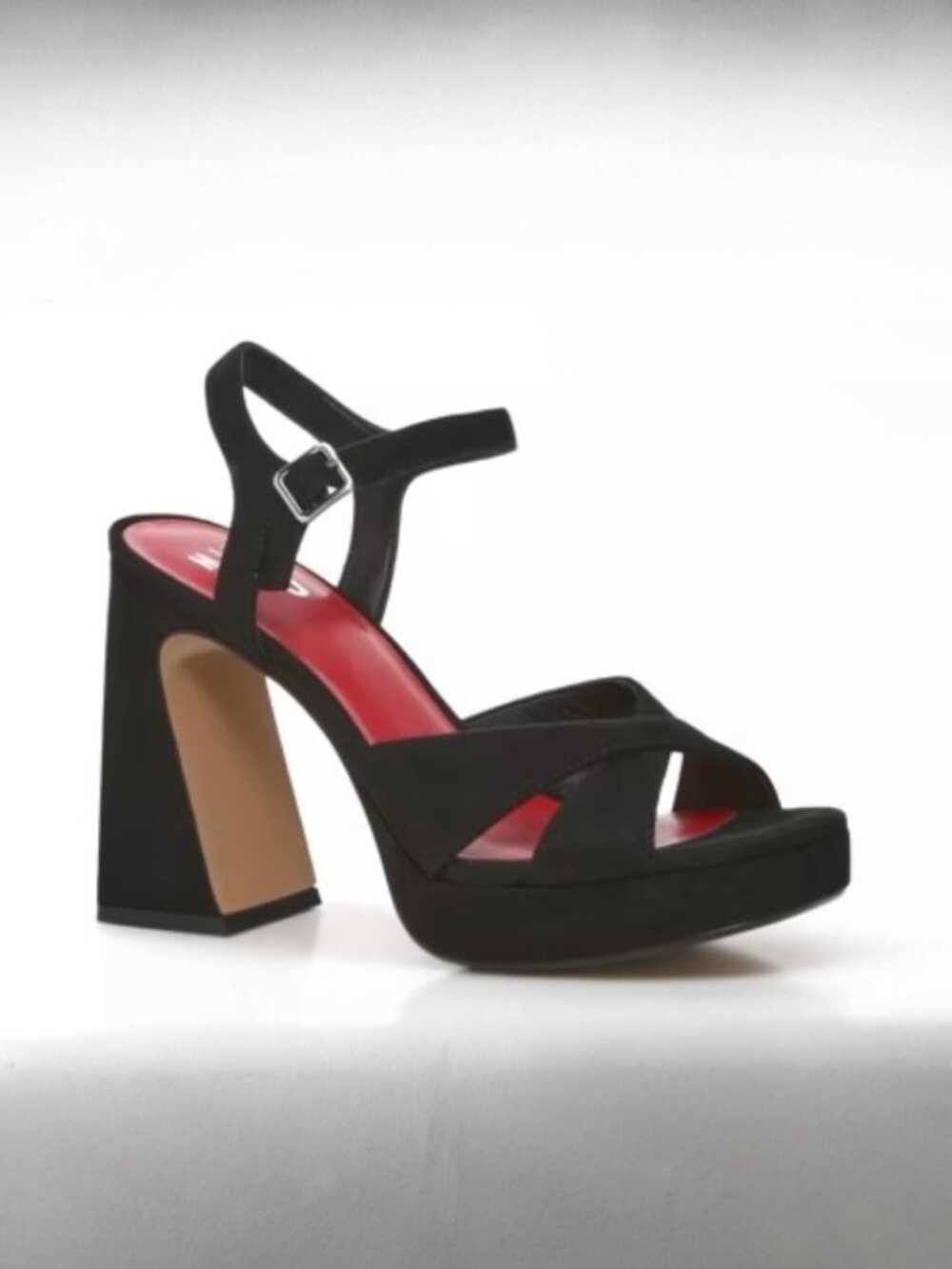 NEW Women's Size 11 Mix No 6 Black Steyla Platform Sandals Mary Jane Red Insoles